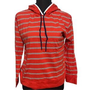 St. John’s Bay Striped Lightweight Hooded Sweatshirt – Petite Small
